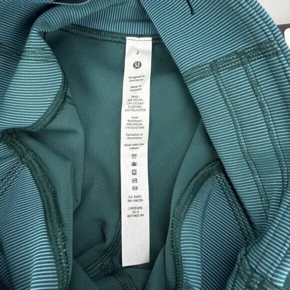 NWT LULULEMON Base Pace High-Rise Tight 25" Two-Tone Ribbed Sz 2 Special Edition - Picture 8 of 11